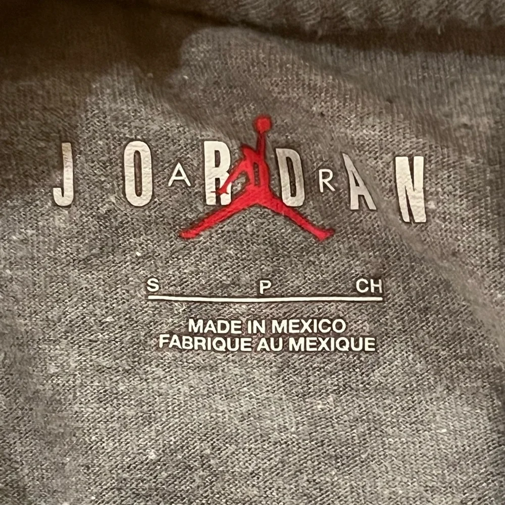 Air Jordan Mens Size Small Sorry Graphic Crew Tee Gray Shirt
